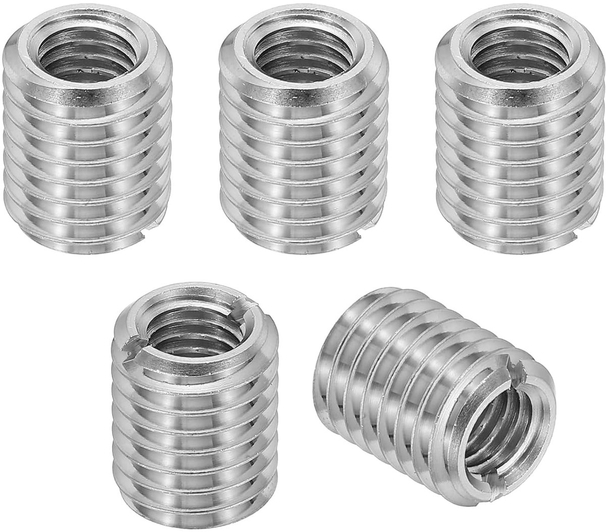 Threaded Adaptor RVS 316 Reducer Nut - 5pcs M12 x 1.75 naar M8 x 1.25 Female Feed Nut met Reducer 15mm