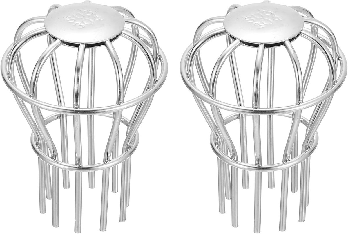Gutter Protector 6.5cm - 2pcs 304 RVS Afvoerfilter - Antiblokkering Lijn Afdekking - Drain Cover - Ronde Afvoerbescherming voor Verstopping Bladeren en Puin