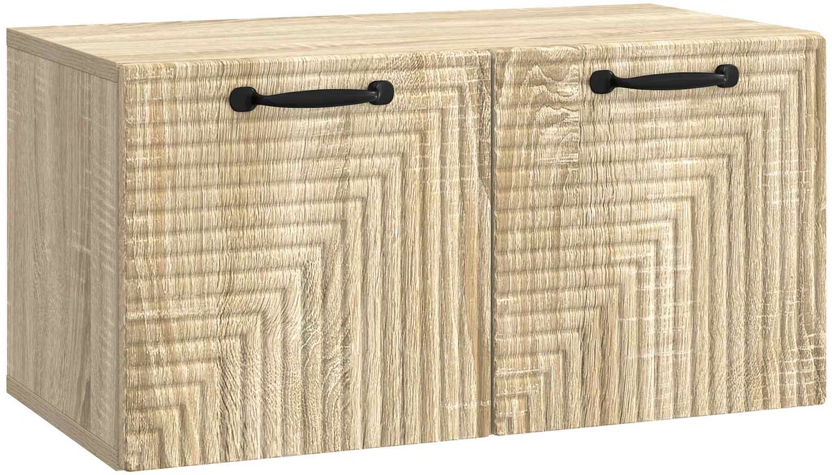 vidaXL - Wandmontage - TV-kast - Sonoma - Eiken - 59,5 - x - 31 - x - 30 - cm - Bewerkt - 