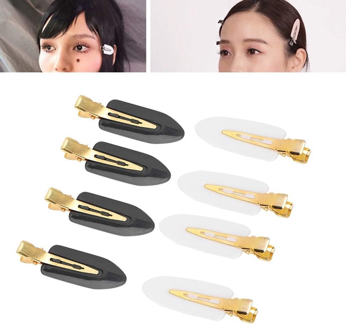 Seamless haarclips zonder kreukels voor hairstyling en make-up, ideaal voor gezichtwassen en haarstyling in 2 kleuren