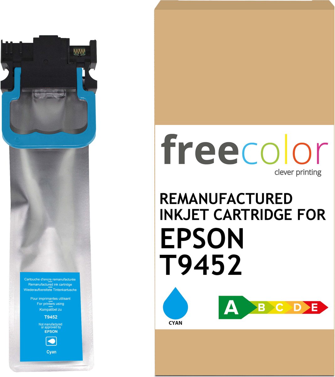 EPSON T9452 - ink cartridge FREECOLOR - Cyan 77ml - 6850p