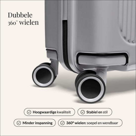 SUITSUIT Koffer 75x48x29 cm - Reiskoffer - Koffer groot - TSA Slot - 71L - Caretta - Titanium Grey