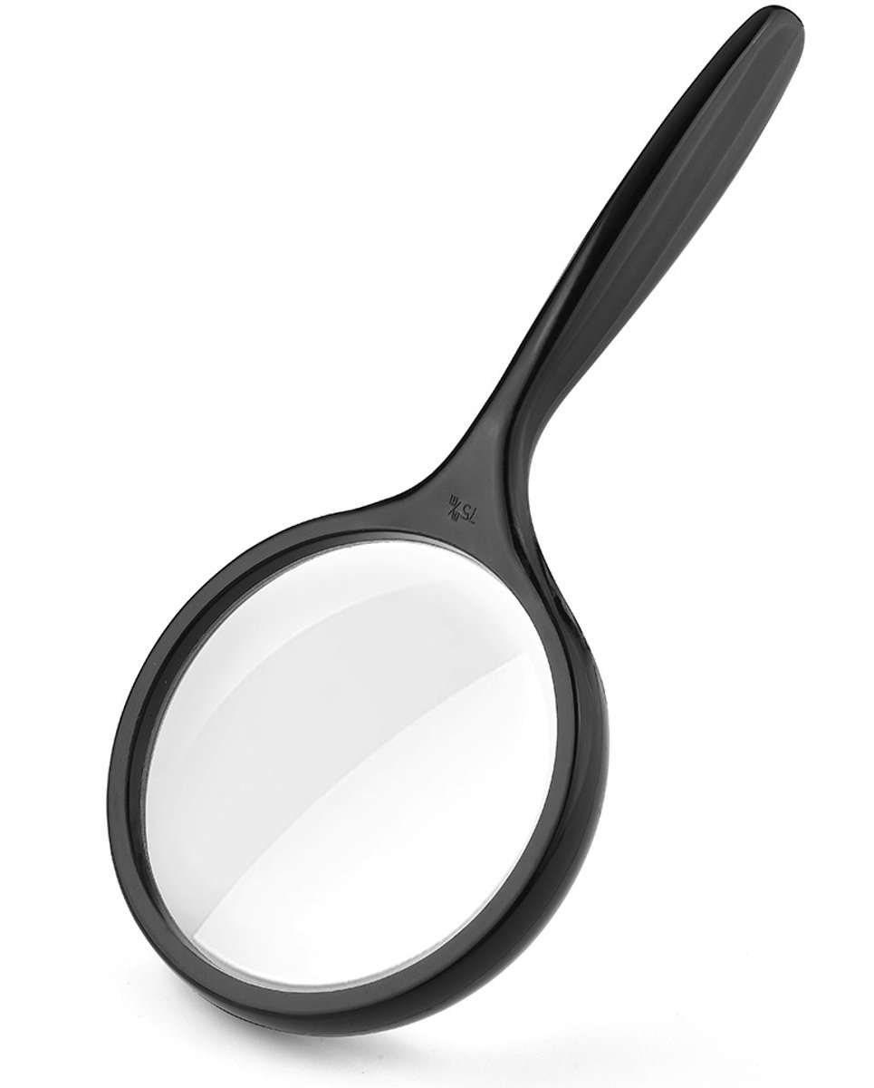 Vergrootglas met draaihendel van 100 mm - 5x hoge vergroting - Hoge resolutie voor het lezen van kranten, het aansteken van een vuur in de buitenlucht en het focussen van licht.