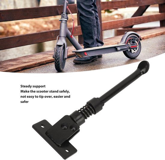 Elektrische step standaard inklapbaar 10 inch, aluminium, zwart – Parkeerstandaard voor Kugoo M4 en scooters