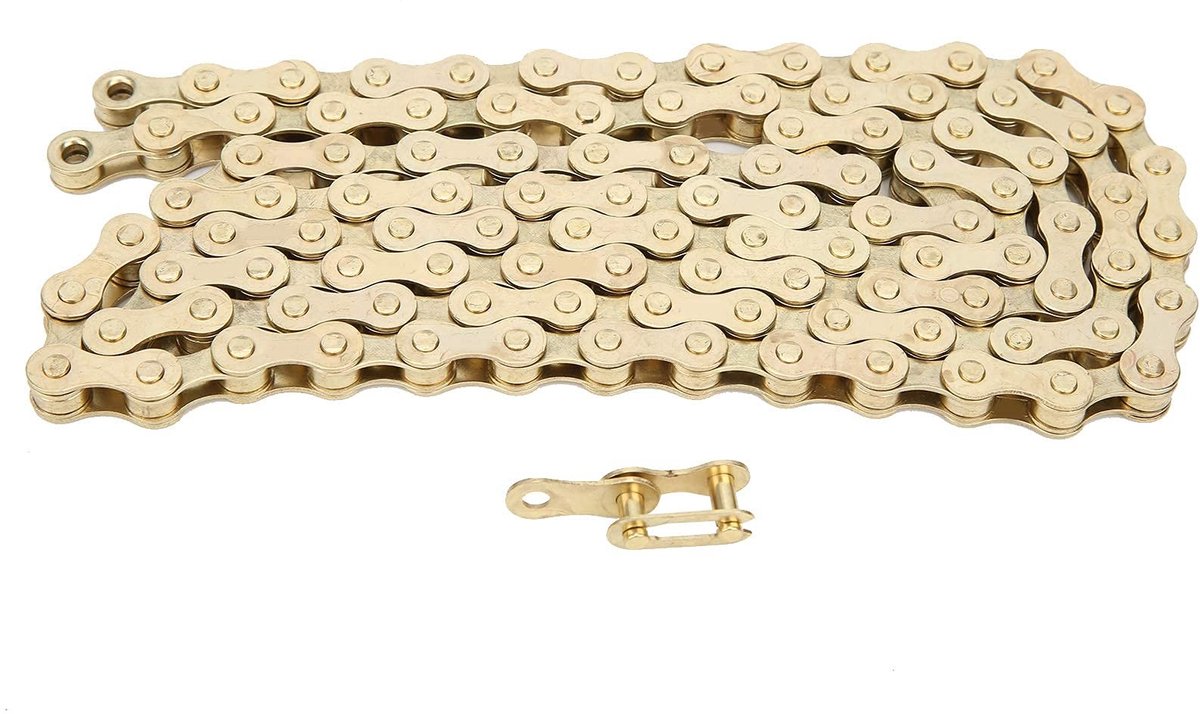 VT Goods - Fietsketting - 116 schakels - Hoge sterkte - Goud - 6/7/8 Speed - Snelle installatie - Geschikt voor racefiets - Kleur goud