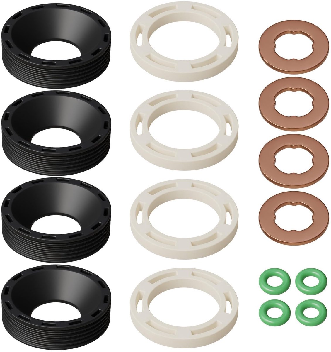 Store_8 - Dieselinjectie-O-ring afdichtingsset - 1.6 HDI-spuitmondafdichting - Inclusief 4 injectorafdichtingen - Perfect voor Peugeot Ford - Gesch...