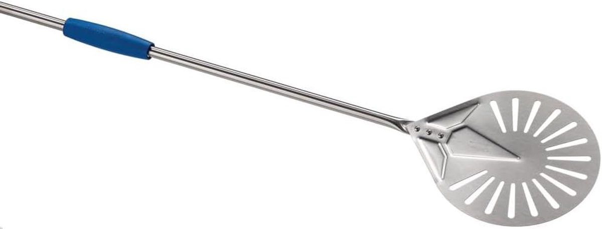 Kleine Draaiende Schil - Pizza Schep - Pizza Bakken - Geperforeerd Hoofd - 70cm Handvat - Grijs