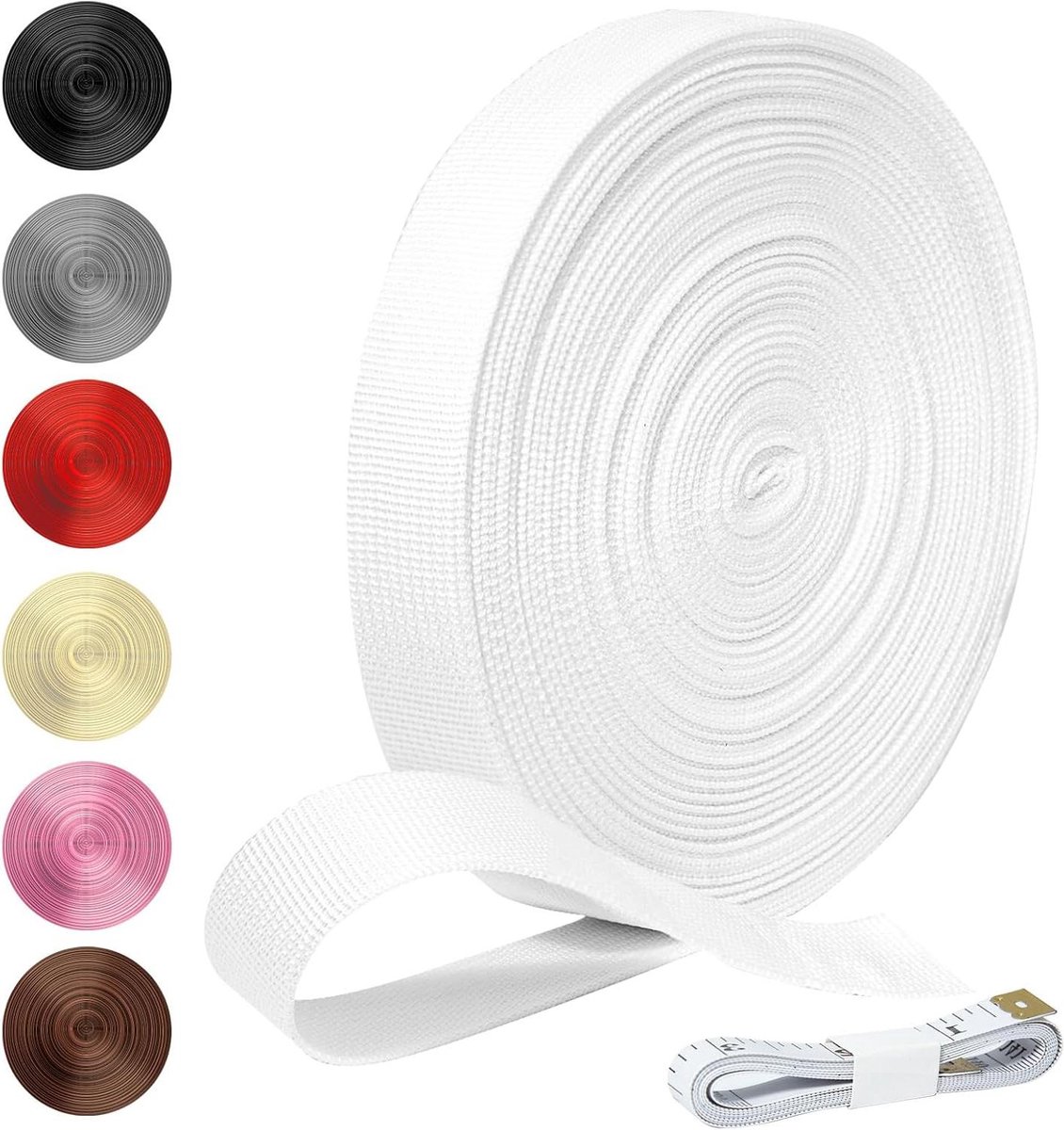 Gordelband - Tasband - Tassen Maken - Waterbestendig Materiaal - 20 mm Breed - Wit