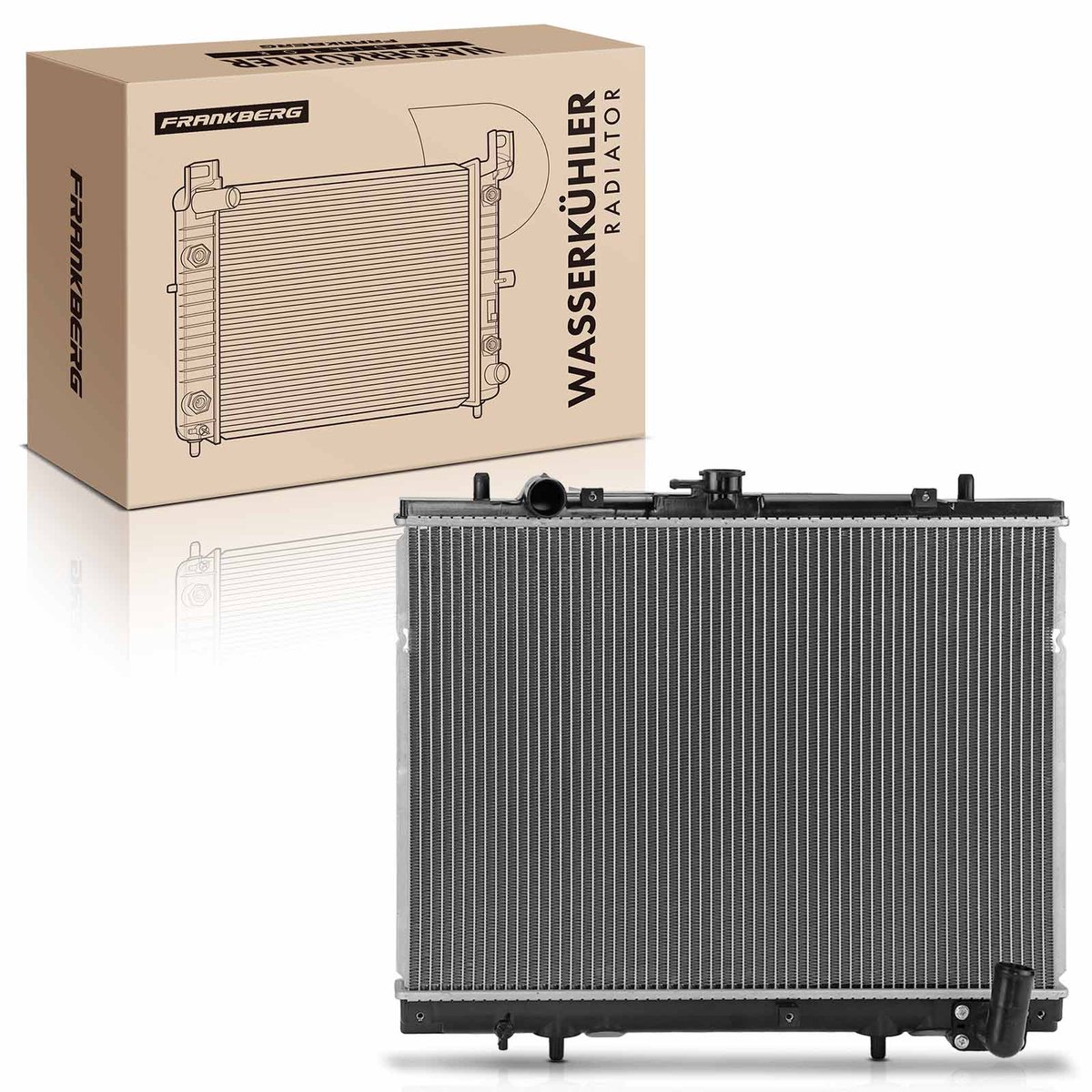 Frankberg 1x radiator waterkoeler motorkoeler voor Subaru Forester SG