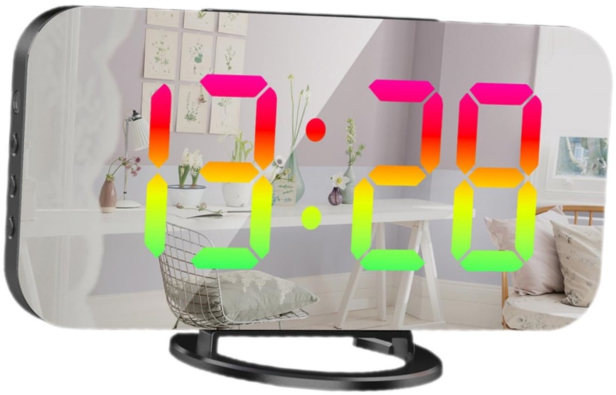 longziming -Digitale Wekker - LED Klok - Elektronische Tafelklok - Groot Display - Eenvoudige Bediening - Kunststof & Acryl - Compact & Duidelijk - 1 Stuktoevoeging aan elk interieur - Zwart