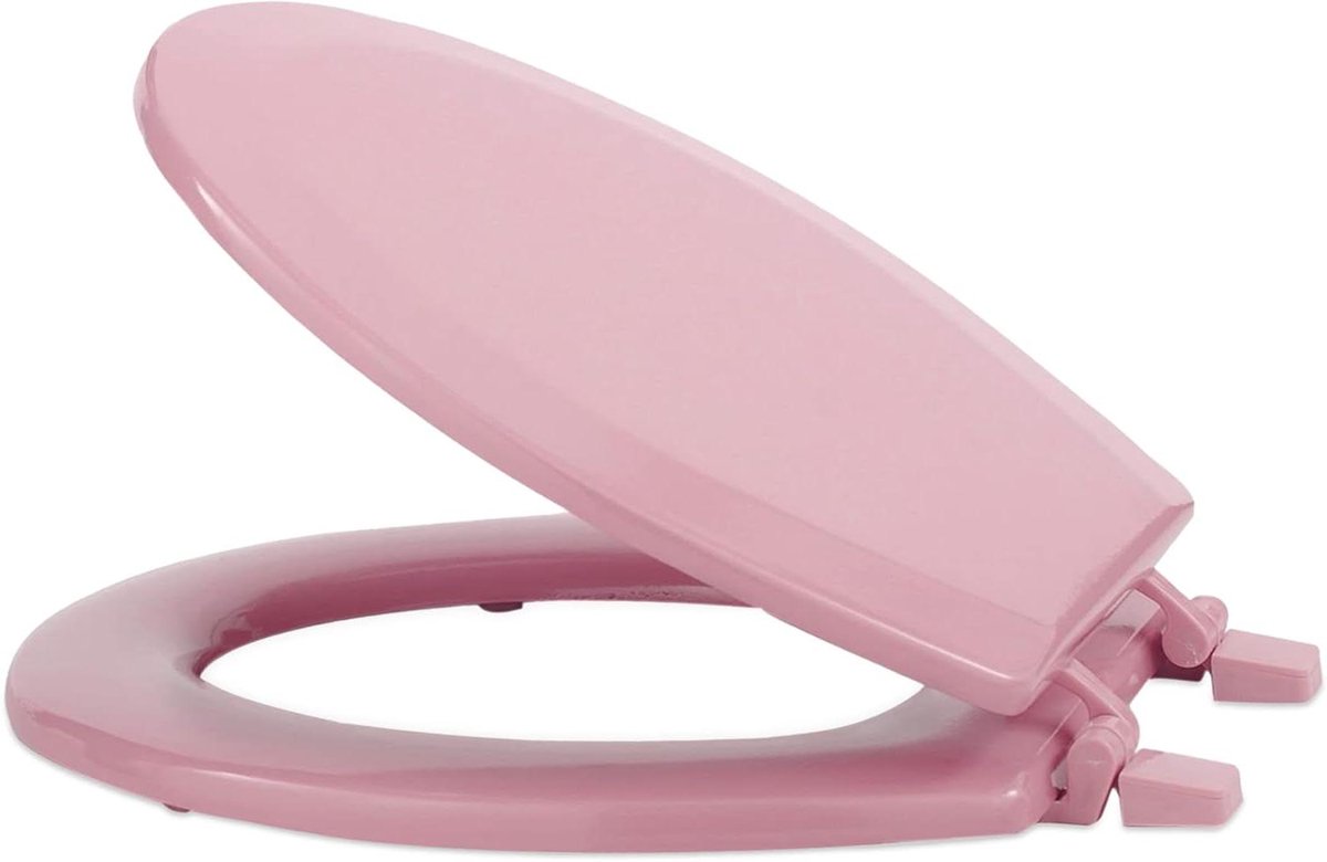 Toiletbril - WC bril - Badkamer vernieuwen - Stevig houten materiaal - 17 inch - Roze