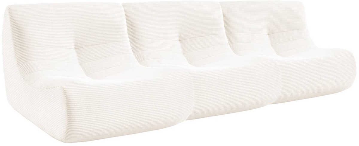 sweeek - Set van 3 ribfluwele fauteuils 1 zitplaats - meerdere kleuren - sokol