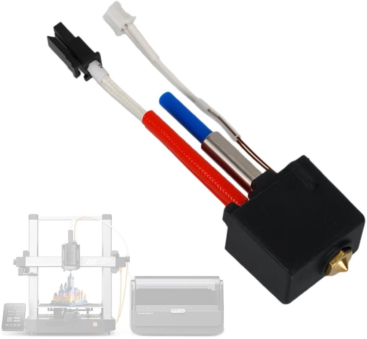 3D Printer Hotend - Printkop Set - Snel Printen - Volcano Mondstuk - 0.4 mm - Zwart
