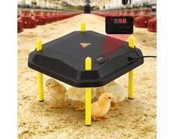 Kuikenverwarmer 40x40cm 42W zwart-geel - Met instelbare thermostaat