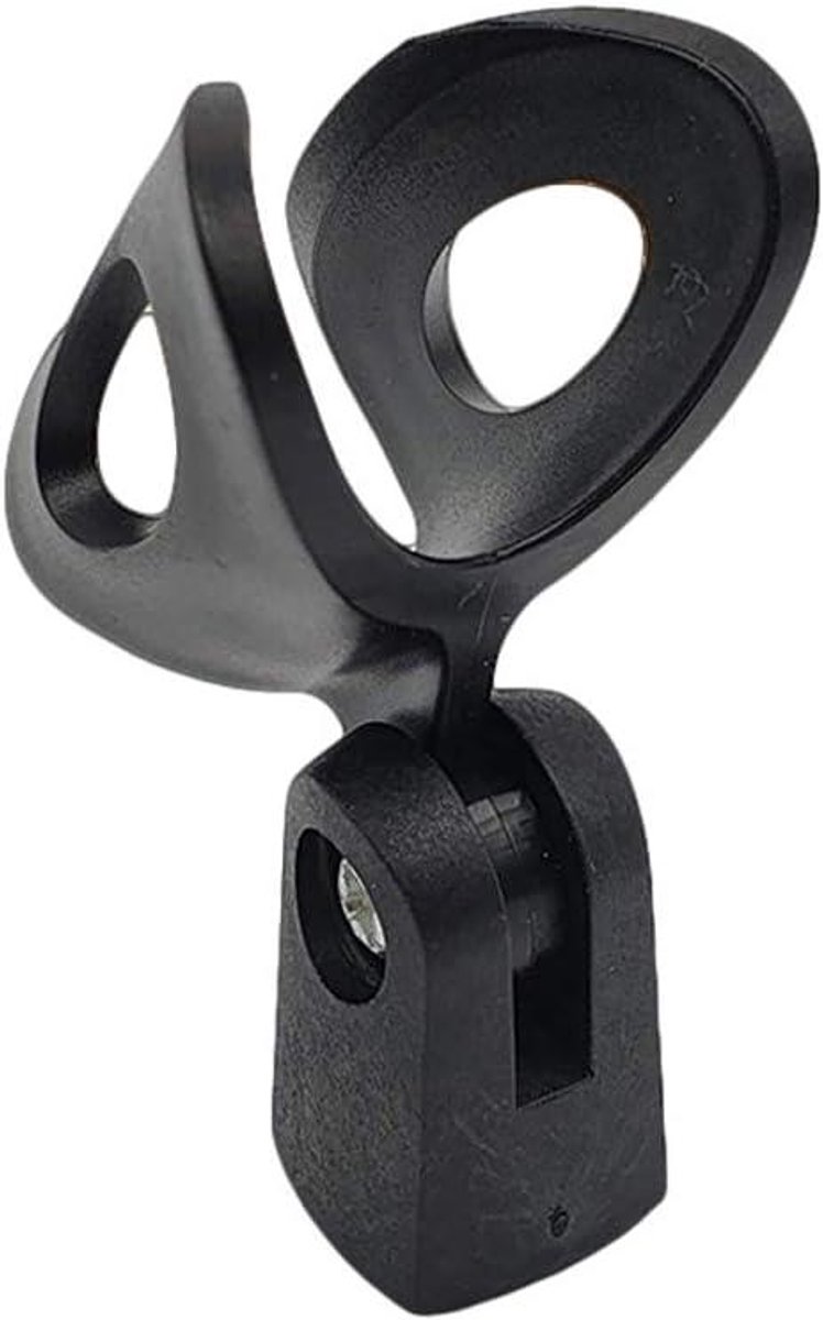Microfoon Houder - Clip Adapter - Microfoon Bevestigen - Flexibel Kunststof - 27-28 mm - Zwart