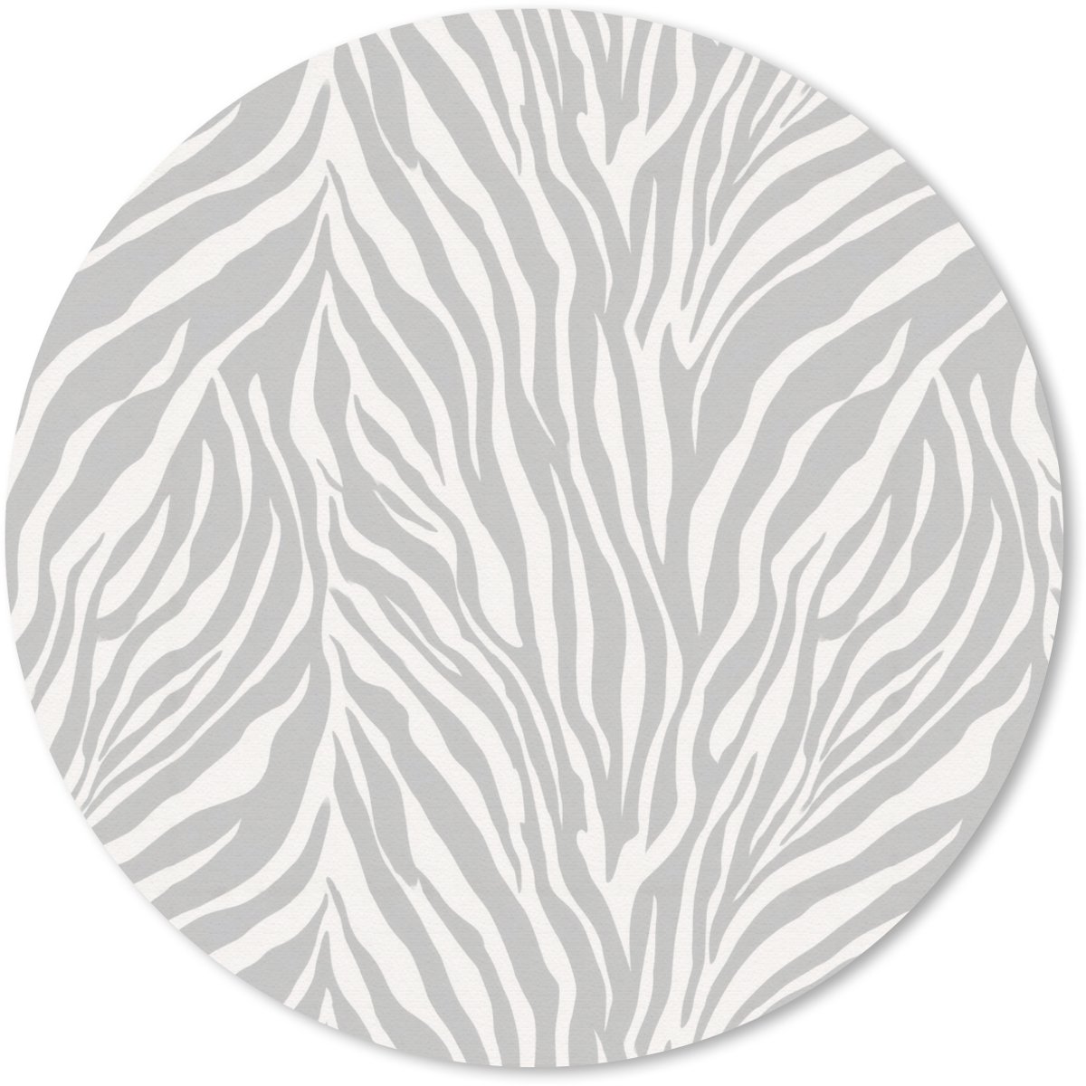 Muismat rond 40x40 cm - Mousepad Zebra - Motief - Grijs - Ronde muismatten