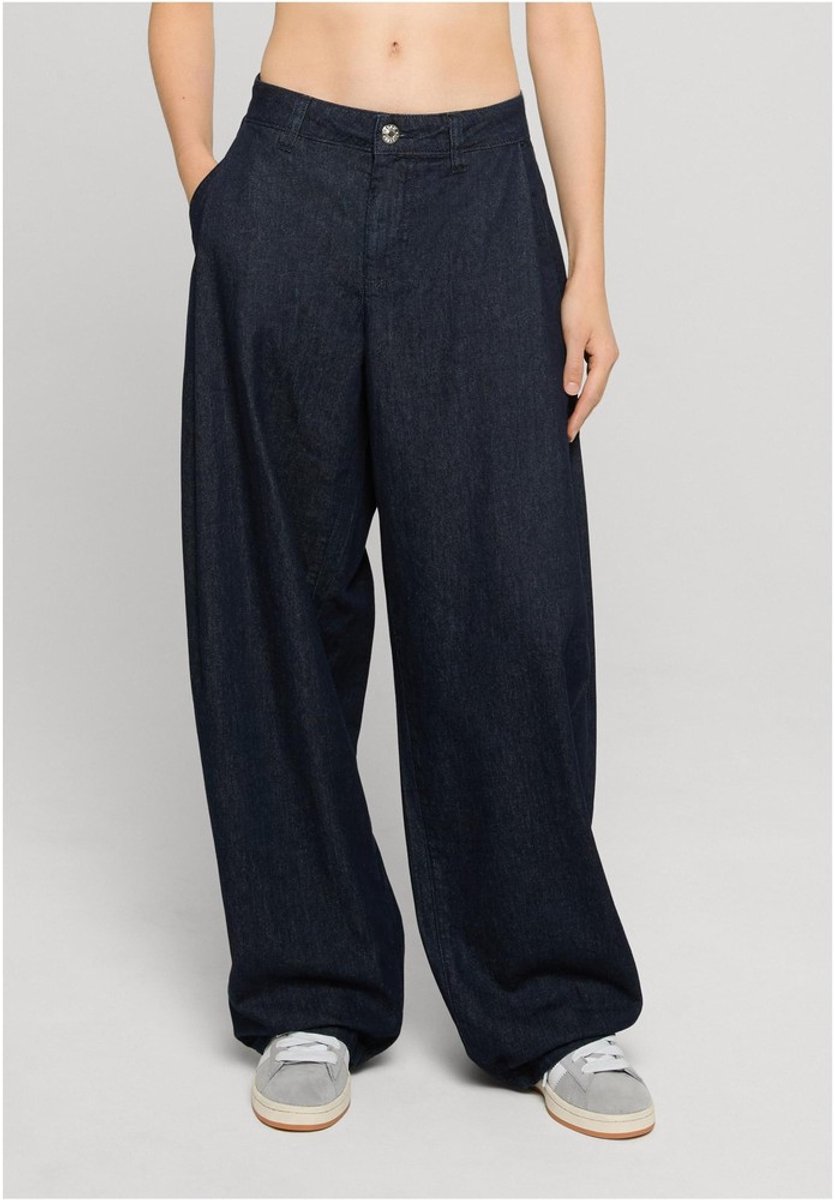Urban Classics Light Barrel Wijde broek Taille 32 inch Blauw
