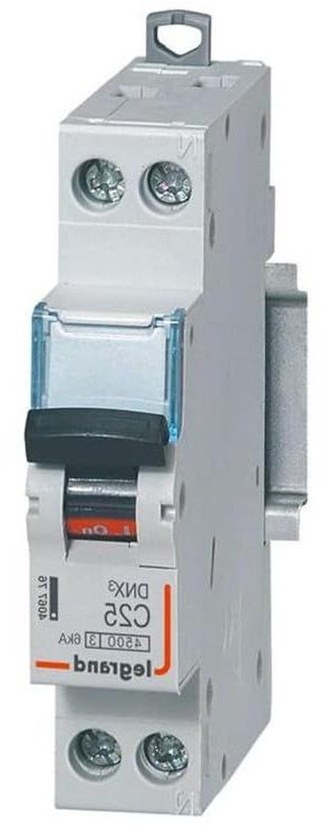 Stroomonderbreker - Automatische zekering - Elektrische beveiliging - Curve C geoptimaliseerd - 25 Ampère - Grijs