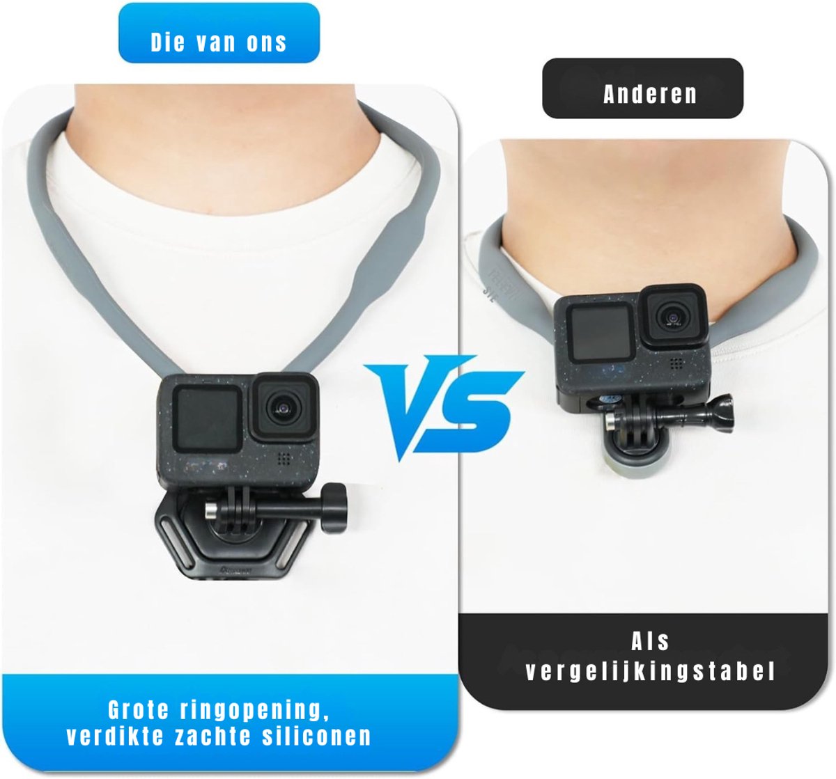 Core® Bodycam met Harnas - Bodycam Camera - Bodycam - Handenvrij POV voor GoPro Hero 13/Insta360 - voor First-Person VLOG- Grijs/ Zwart- 33cm x 21cm x 4cm; 239 g thumbnail 5