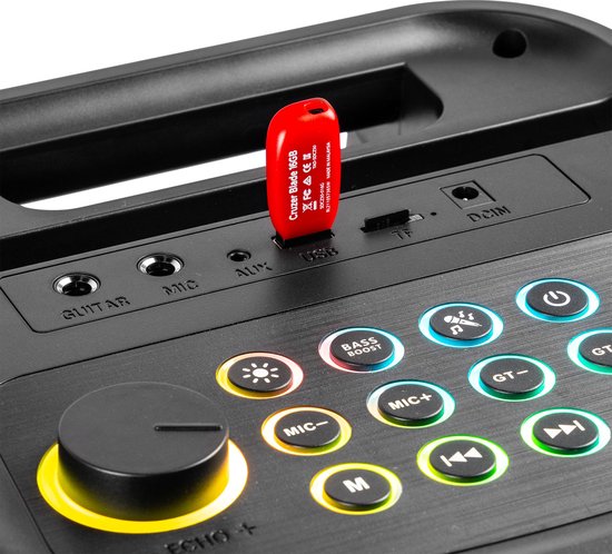 Enceinte Sono DJ Fenton Pulse65 Enceinte De Soirée Lumineuse Bluetooth - 140 Watts, Batterie