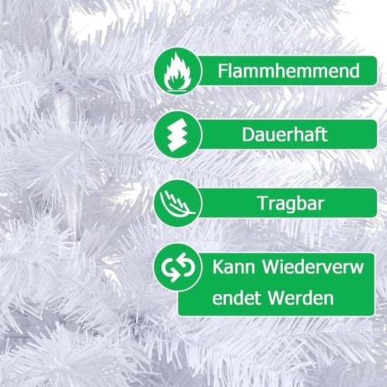 Gotoll Künstlicher Weihnachtsbaum »XM003-6«, Grün / Weiss Tannenbaum 120 150 180 210 Cm Weihnachtsbaeume Tannenbaum Mit Staender Spitzen 200 400 Gotoll Künstlicher Weihnachtsbaum »XM003-6«, Grün / Weiss Tannenbaum 120 150 180 210 Cm Weihnachtsbaeume Tannenbaum Mit Staender Spitzen 200 400