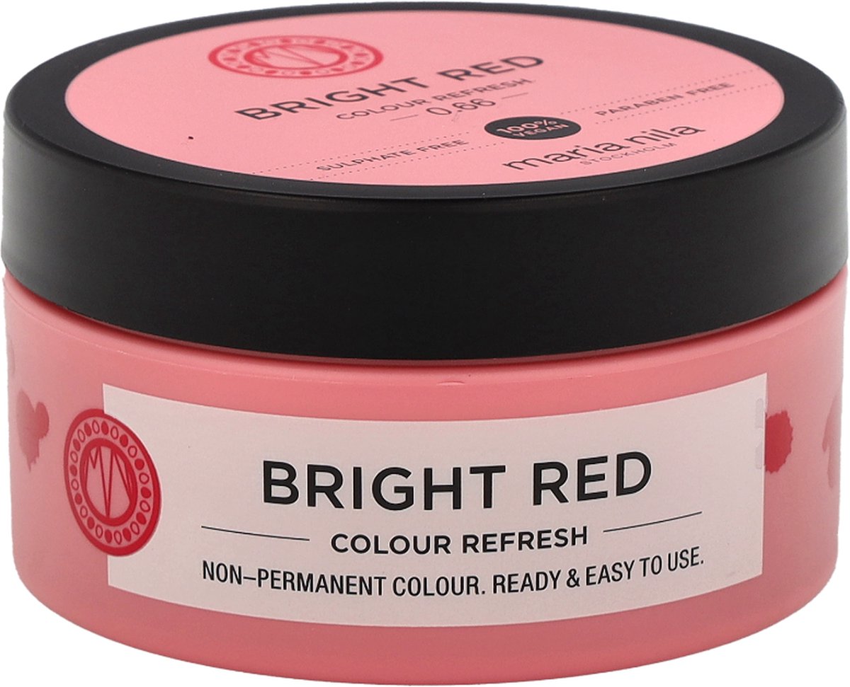 Maria Nila - Bright Red Color Refresh Mask - Gentle Nourishing Mask Without Permanent Color Pigments