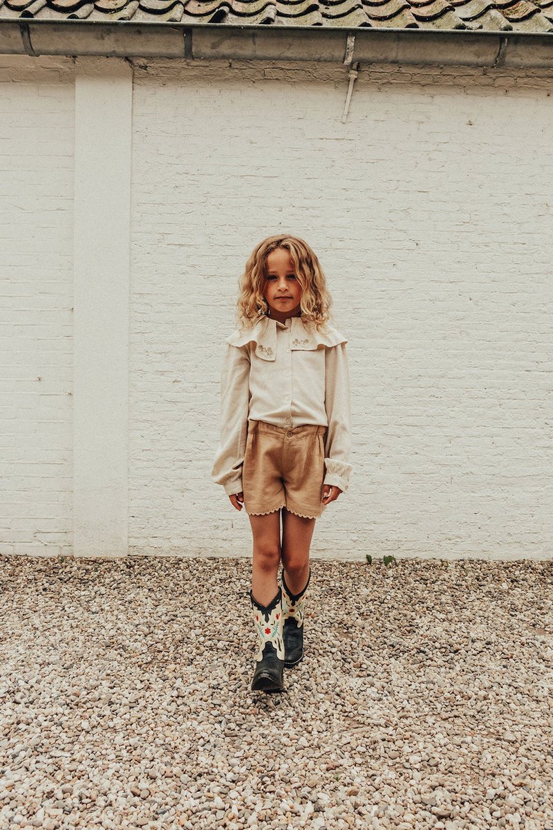 Mary meisjes short peach vintage | Baje Studio 134