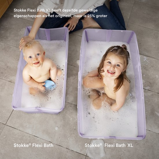 Stokke Flexi Bath X-Large, Sandy Beige - Ruim opvouwbaar babybadje - Lichtgewicht en gemakkelijk op te bergen - Handig om thuis of op reis te gebruiken - Geschikt voor kinderen van 0-6 jaar van Stokke — afbeelding 5