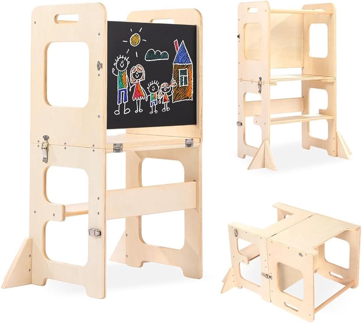 Leertoren - Montessori Leertoren - Learning Tower - Keukenhulp - Kindertrap - Opstapje