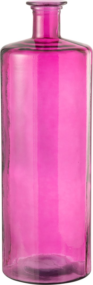 J-Line vaas Bottle - glas - roze - small - 75 cm de hauteur