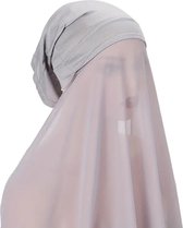 Foulard Nivard - Hijab - Femmes - Abaya - Écharpe - Vêtements islamiques - Vêtements musulmans - Alhamdulillah - Gris clair
