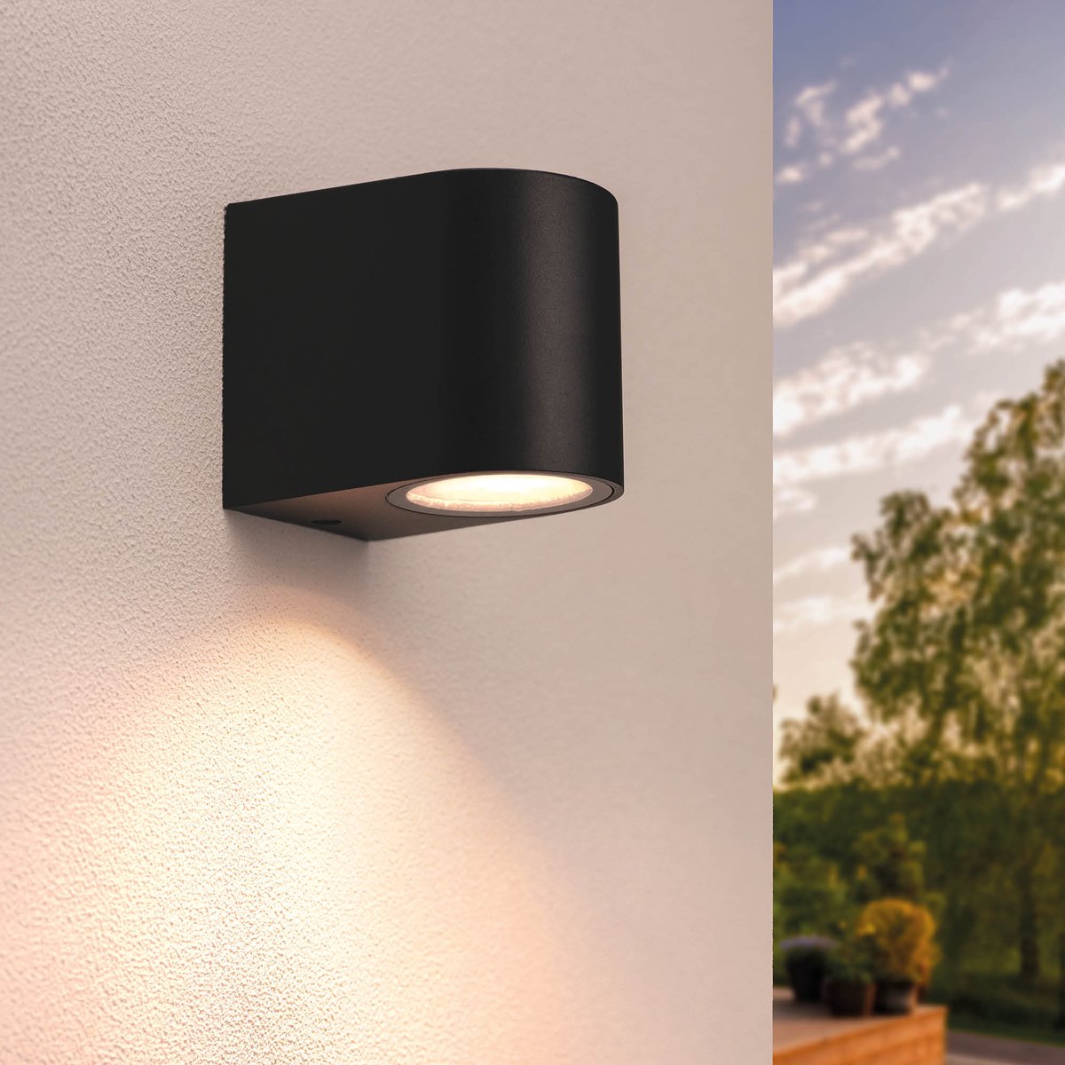 Ledvion - LED Wandlamp Vesta - Zwart - GU10 - IP54