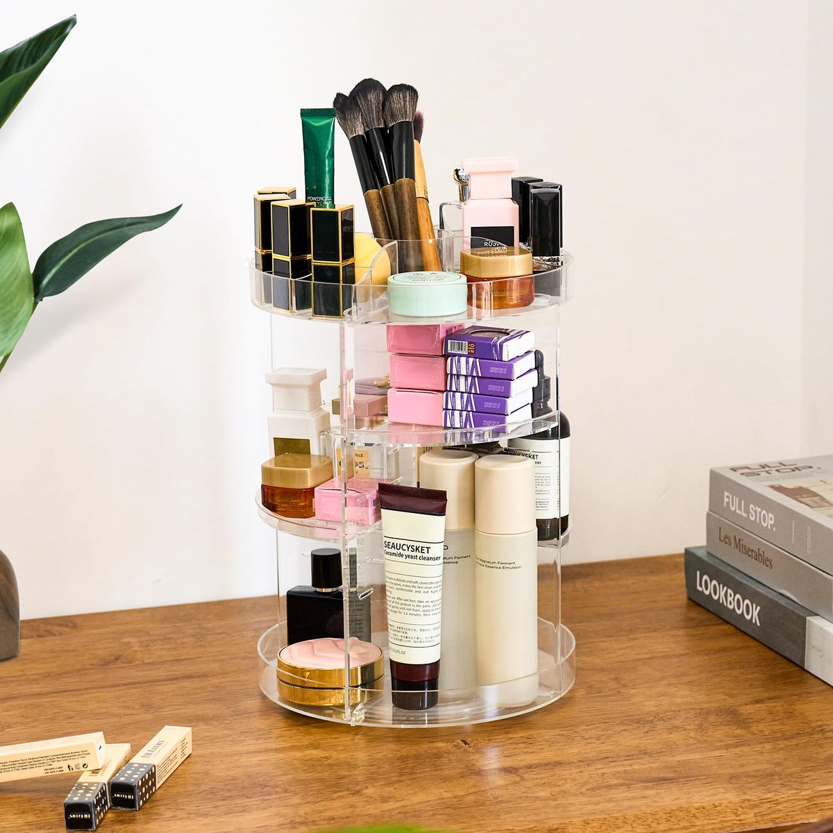 La'Moussawi ® Transparante en Verstelbare 360° Draaibare Cosmetica- en Make-up Organizer