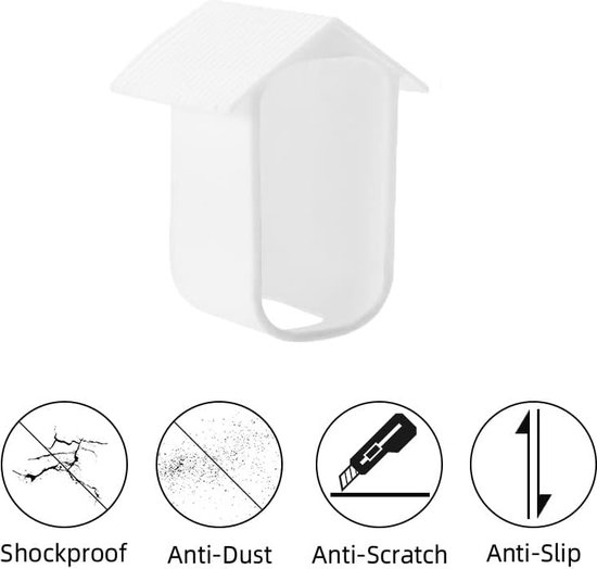 2 stuks - Camera siliconen beschermhoes - bewakingscamera beschermhoes - wit - zachte siliconen hoes - beveiligingscamera beschermhoes - Weerbestendige siliconen behuizing - voor EufyCam 2C van Eufy — afbeelding 2