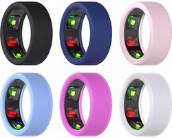 MMOBIEL Siliconen Ringhoes Geschikt voor Samsung Galaxy Ring [6 Pack] – Siliconen Ringhoes Geschikt voor Samsung Galaxy Smart Ring, Oura Ring Gen3 etc.- Beschermhoes Sport - Maat 6/7/8/9/10/11/12/13