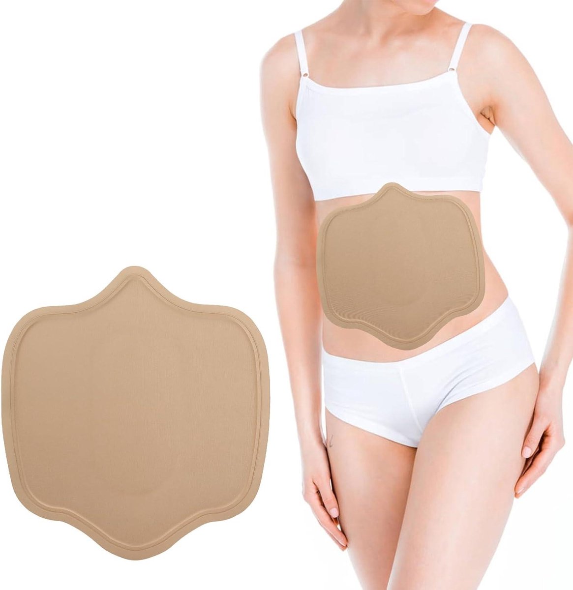 Image of Abdominale Plaat Lipo Foam voor Vrouwen - Zacht Schuim Compressieplaat - Vormgevend Flattening Board Postoperatie - Beige .