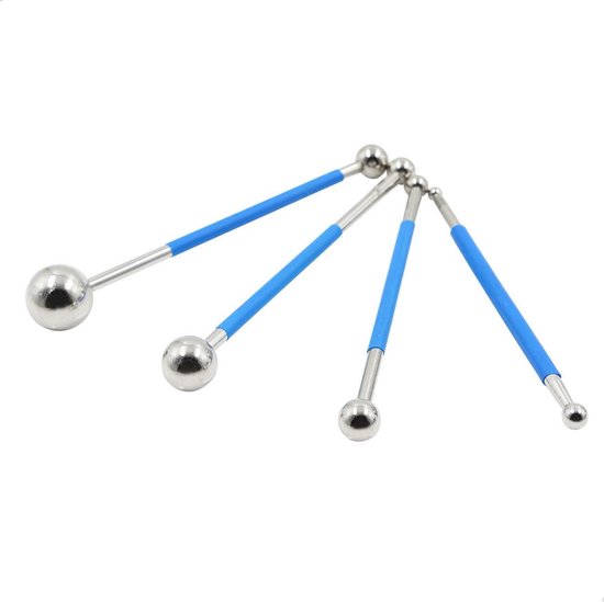 HTML Gereedschap Scraper Kit - Metaal Bal Professioneel Voeggereedschap - Sealant Tool Badkamer Keuken - Pottenbakken Decoreren Gereedschap - Blauw 4 Stuks .