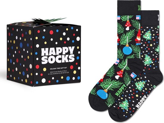 Happy Socks - Set cadeau arbre de Noël en paquet de 2 tailles 41-46