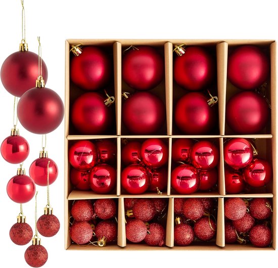 Agoer 64 stuks houten kerstboomversieringen, kerstversiering om op te hangen, kerstversiering 4 cm in de vorm van kerstman, sneeuwvlok, bel, eland ster (16 stijlen Agoer 64 stuks houten kerstboomversieringen, kerstversiering om op te hangen, kerstversiering 4 cm in de vorm van kerstman, sneeuwvlok, bel, eland ster (16 stijlen