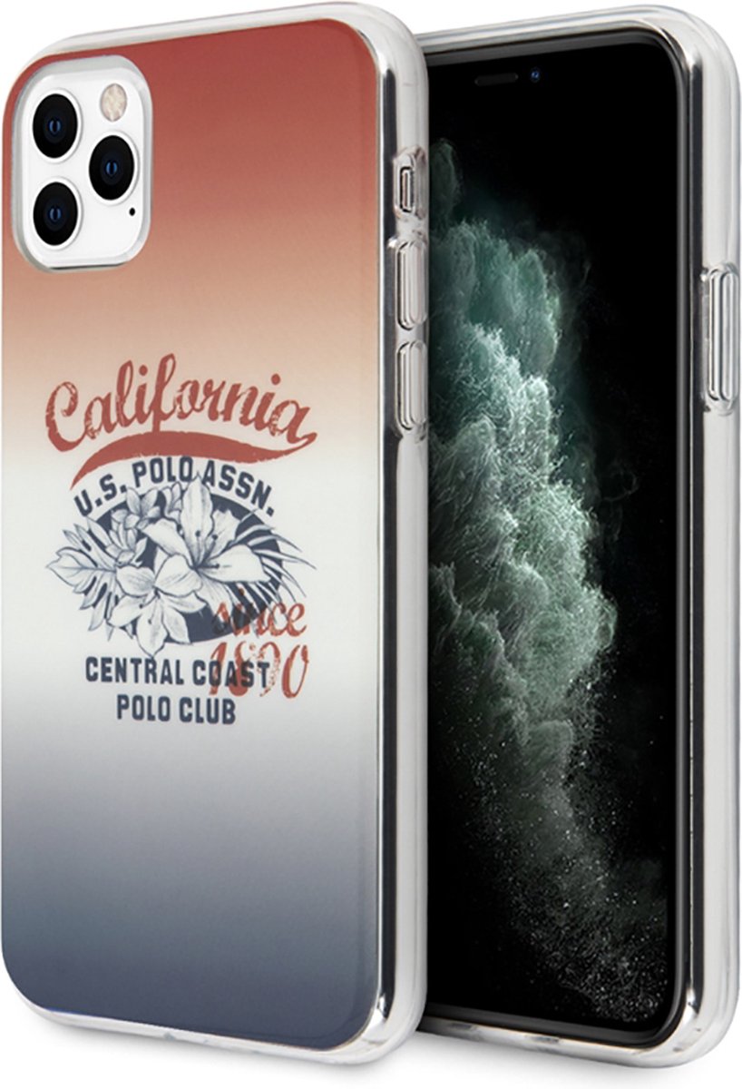 U.S. POLO ASSN., Hoesje geschikt voor Apple iPhone 11 Pro - California Central Coast TPU, Meerkleurig