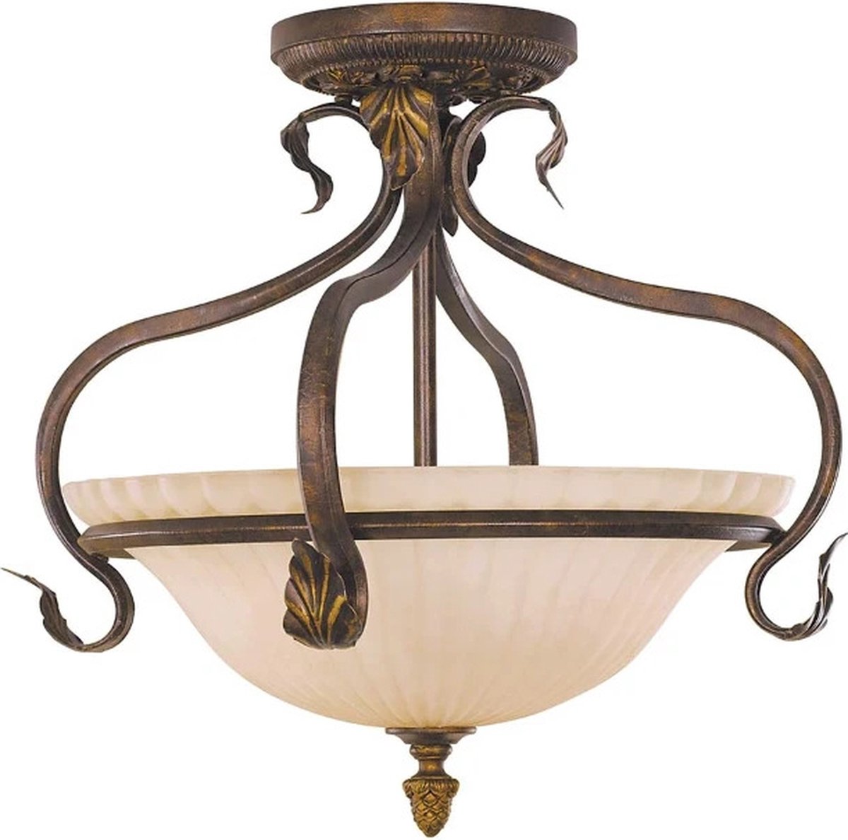 Feiss LED Plafondlamp Sonoma Valley | 3X E27 Max 60W | Dimbaar | Aged Tortoise Shell