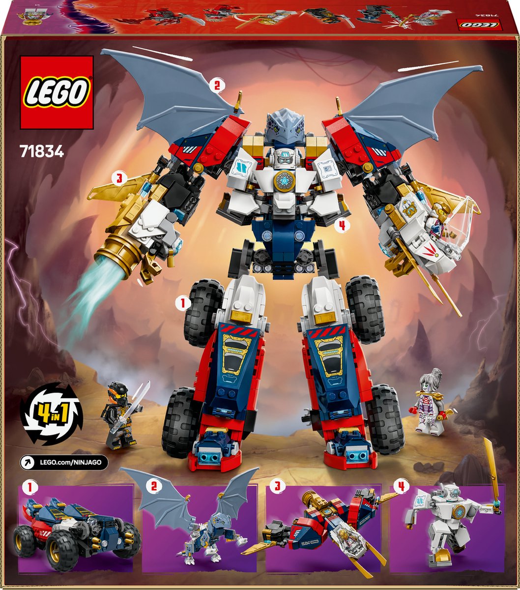 LEGO NINJAGO Zane's ultra-combomecha 4-in-1 - 71834 — afbeelding 17
