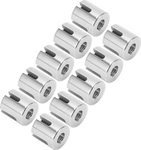 Produktbild von 10x Kreuz-Kabelklemmen Aus Edelstahl 316 – Für Drahtseile, Geländer & Garten (M8, 3 Mm)