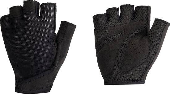 BBB Cycling CoolSupport - Fietshandschoenen Zomer - 15 - 25 °C - Medium Padding - Antislip Handpalm - Unisex Wielrenhandschoenen - Zwart
