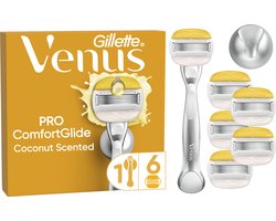 Gillette Venus Pro ComfortGlide Coconut Scheermesjes Voor Vrouwen - Handvat + 6 Scheermesjes + Douchehouder