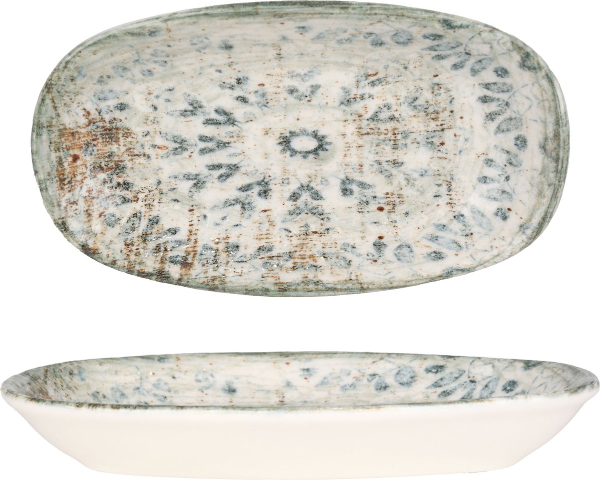 Rinart Serveerschaal - Fade - Porselein - 16x9 cm - set van 2