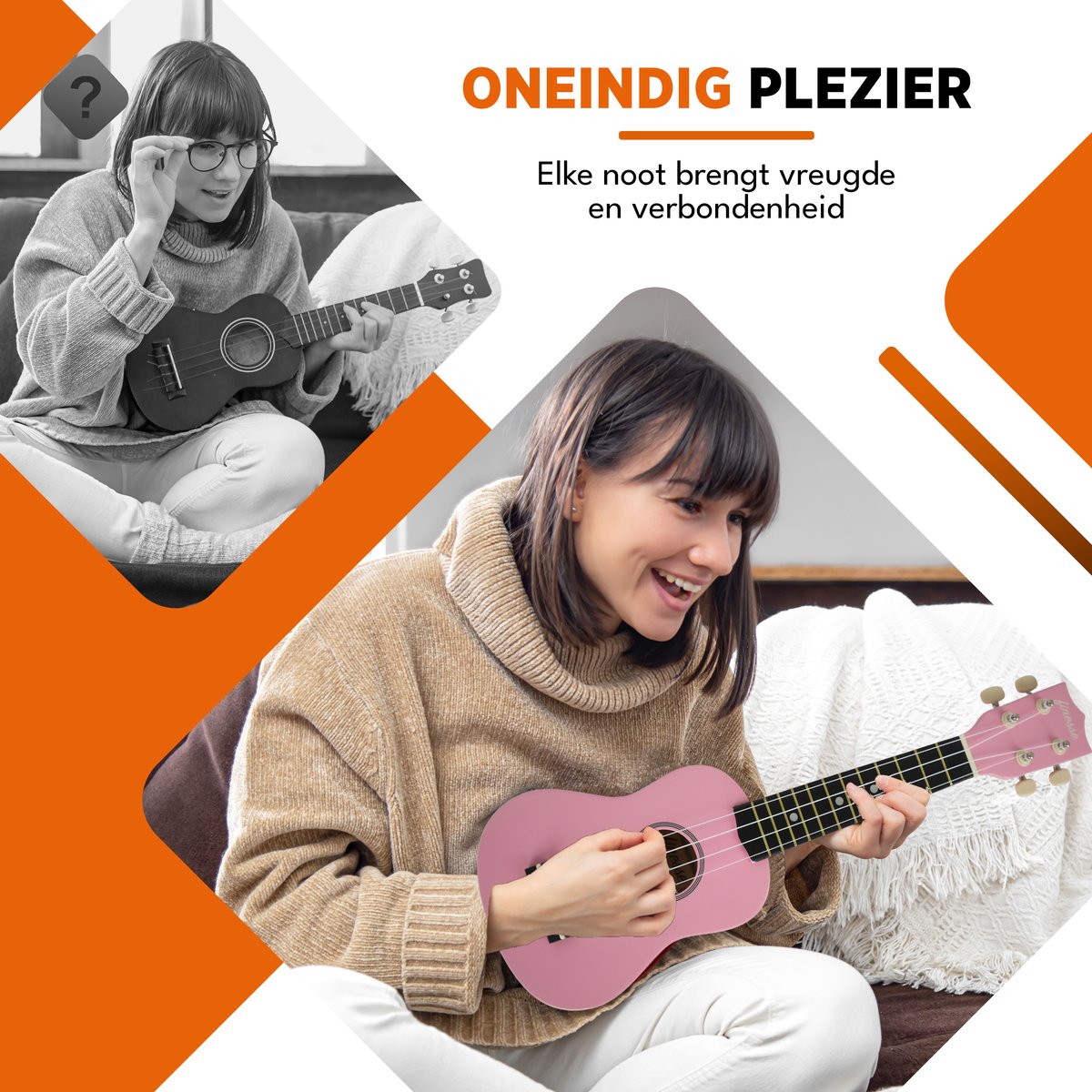 Finesse Ukelele - Starterset - 21" - Ukulele - Kind - Muziekinstrument - Houtkleurig thumbnail 3