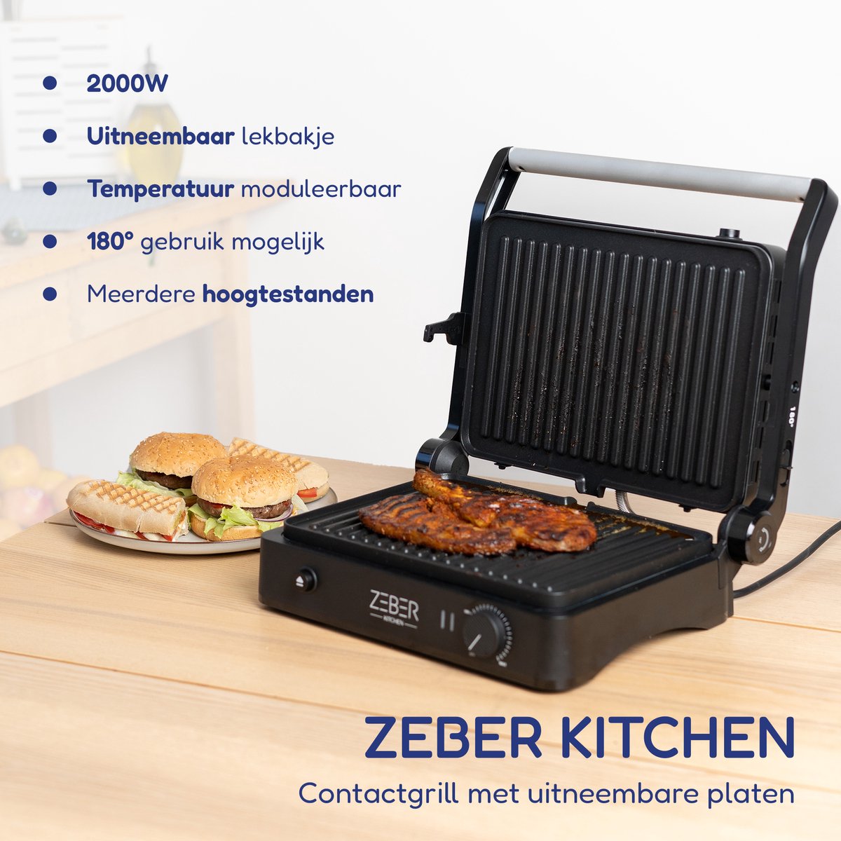 Tosti XL Contactgrill - PFAS Vrij thumbnail 5