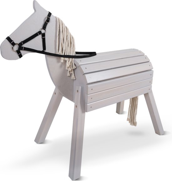 Cheval en bois Pink Papaya pour l'extérieur, cheval de jeu en bois pour enfants