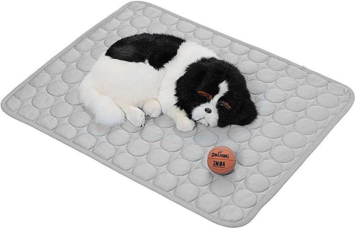 BEDSURE Hondenbed groot wasbaar, 91 x 68 cm, hondenmatras, koelmat, L, voor honden, outdoor, gewatteerd, diepzwart, 10 cm hoog, zelfkoelend, maat XL, hondenkussen voor de zomer